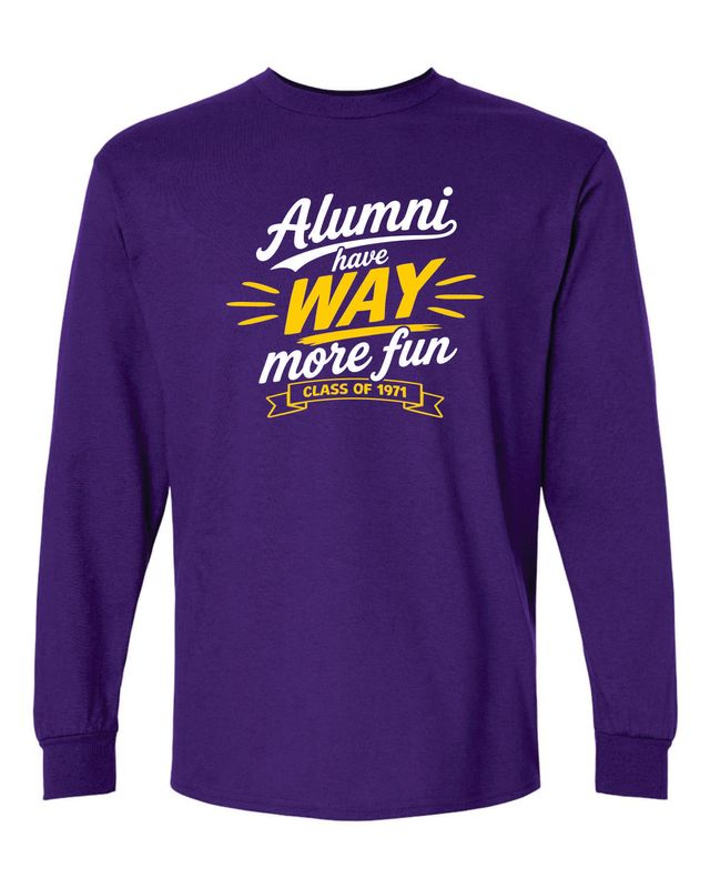 Class of 1971 Long Sleeve T-shirt, Purple