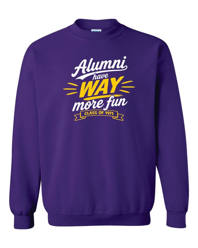 Class of 1971 Crewneck Sweatshirt, Purple
