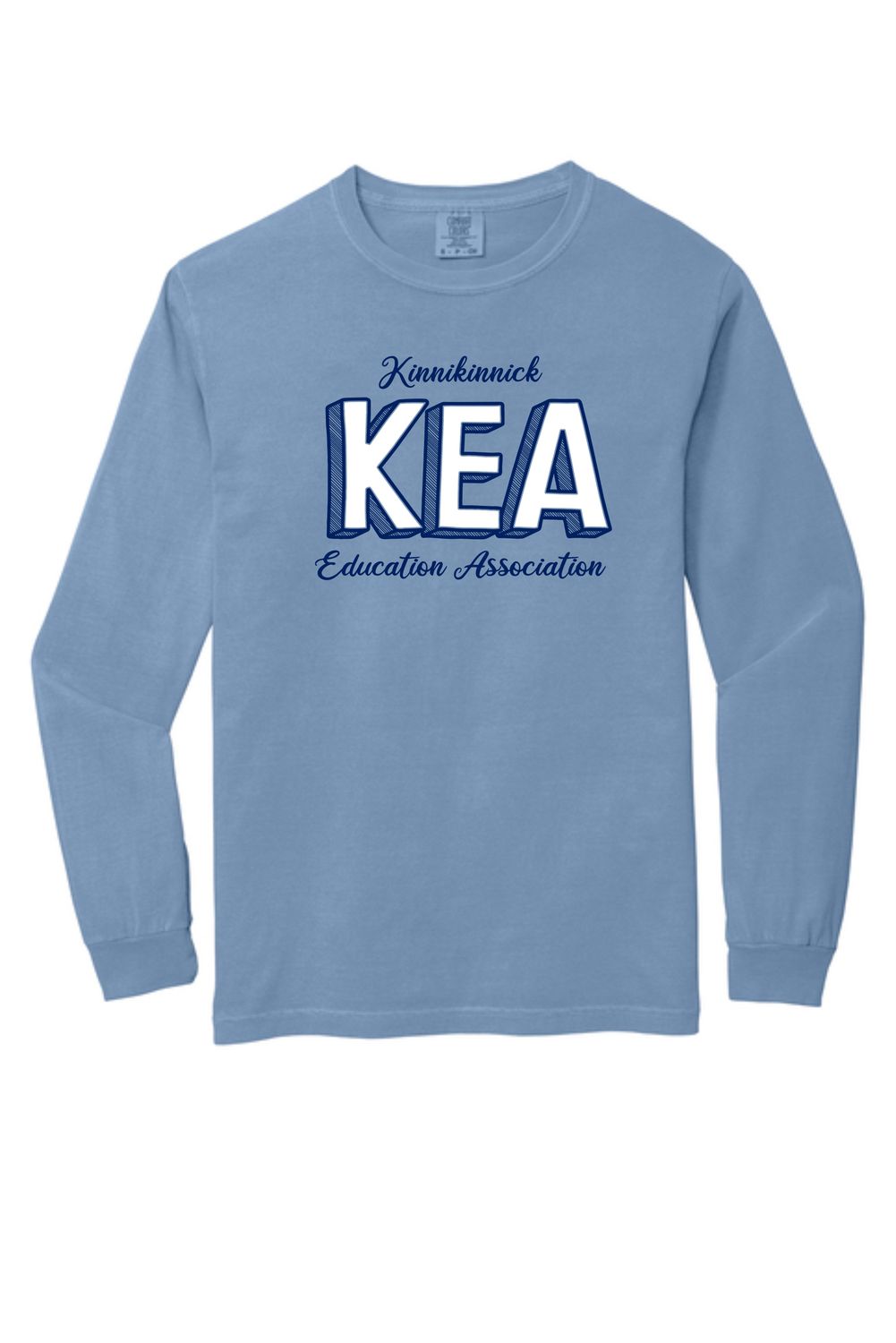 Kinnikinnick Education Association Comfort Colors Long Sleeve T-shirt, Washed Denim