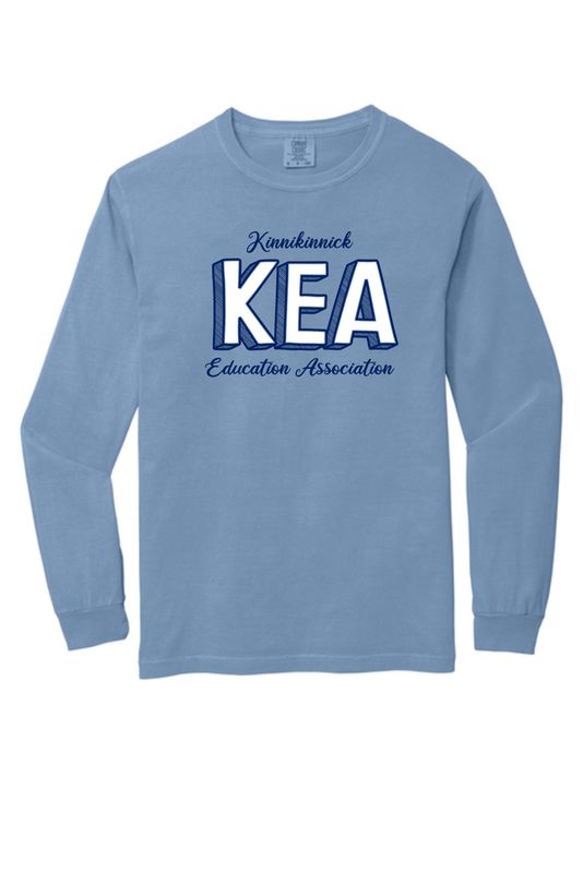 Kinnikinnick Education Association Comfort Colors Long Sleeve T-shirt, Washed Denim