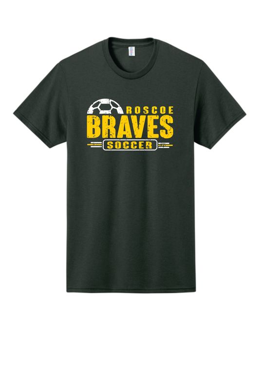 BRAVES SOCCER T-SHIRT, CHARCOAL GREY