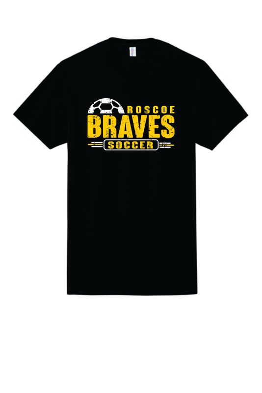 BRAVES SOCCER T-SHIRT, BLACK