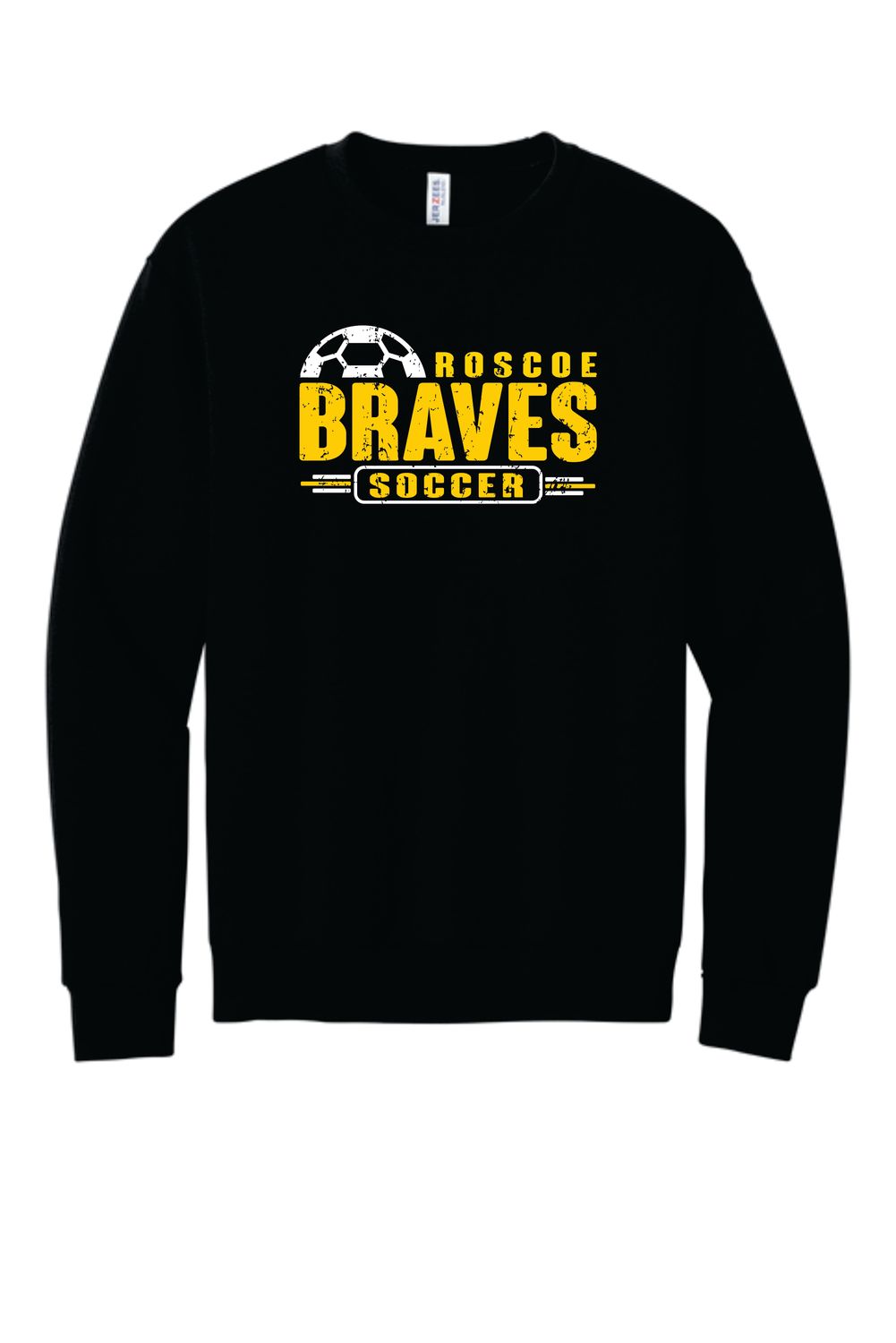 BRAVES SOCCER CREWNECK SWEATSHIRT, BLACK