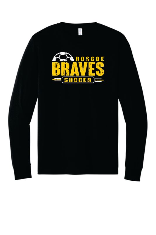 BRAVES SOCCER LONG SLEEVE T-SHIRT, BLACK