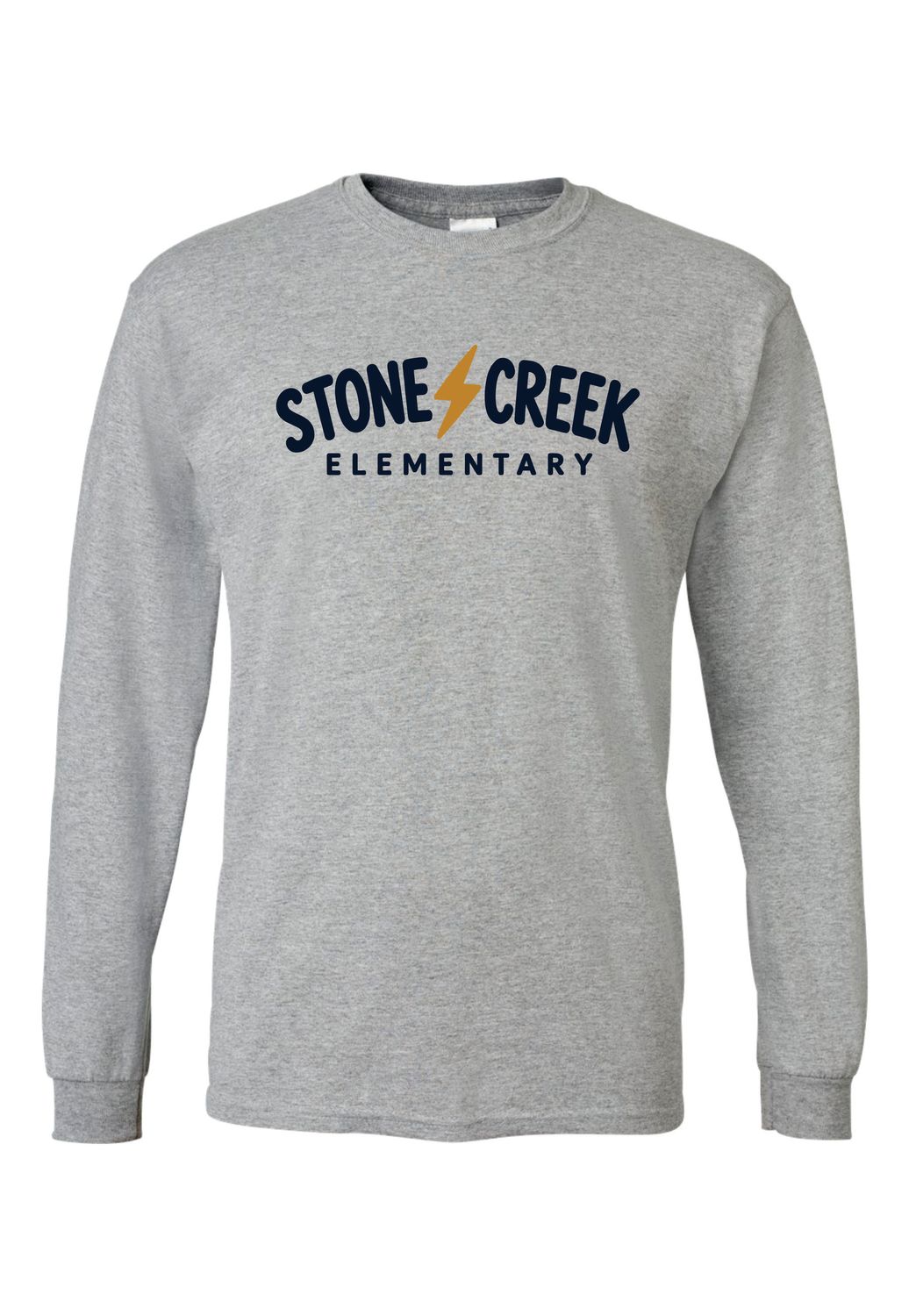 STONE CREEK LONG SLEEVE T-SHIRT, SPORT GREY