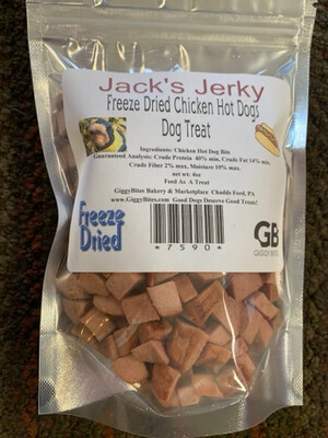 Freeze Dried Chicken Hot Dog Bites