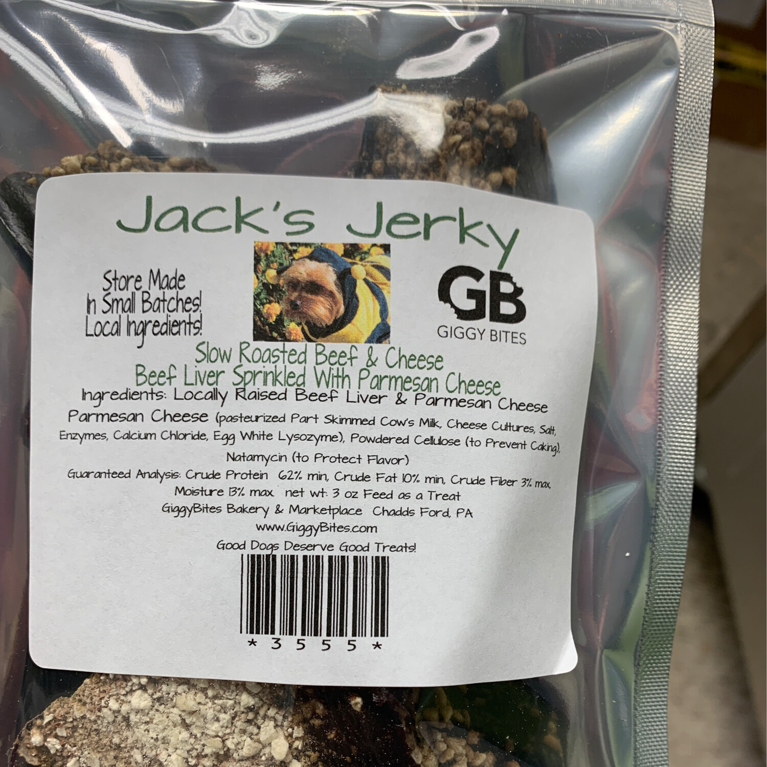 Jack&#39;s Jerky Dry Roasted Beef Liver With Cheese!