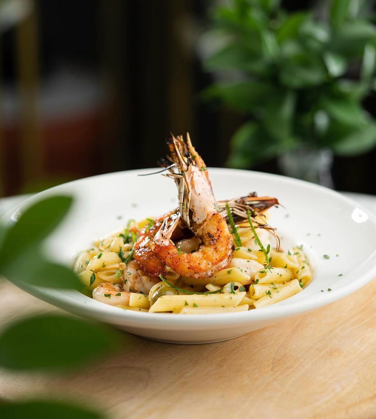 Penne allo Olio &amp; Gamberetti