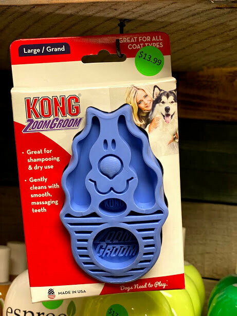 Kong Zoom Groom Natural Rubber Pet Grooming Brush