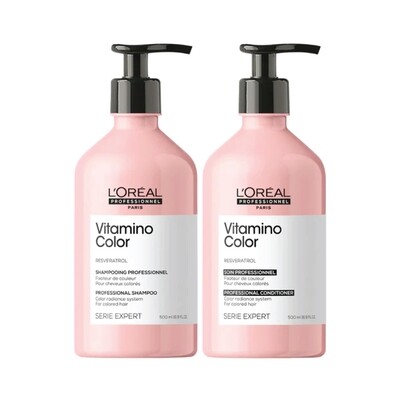L'Oreal Vitamino Colour Shampoo/Conditioner 500mls DUO