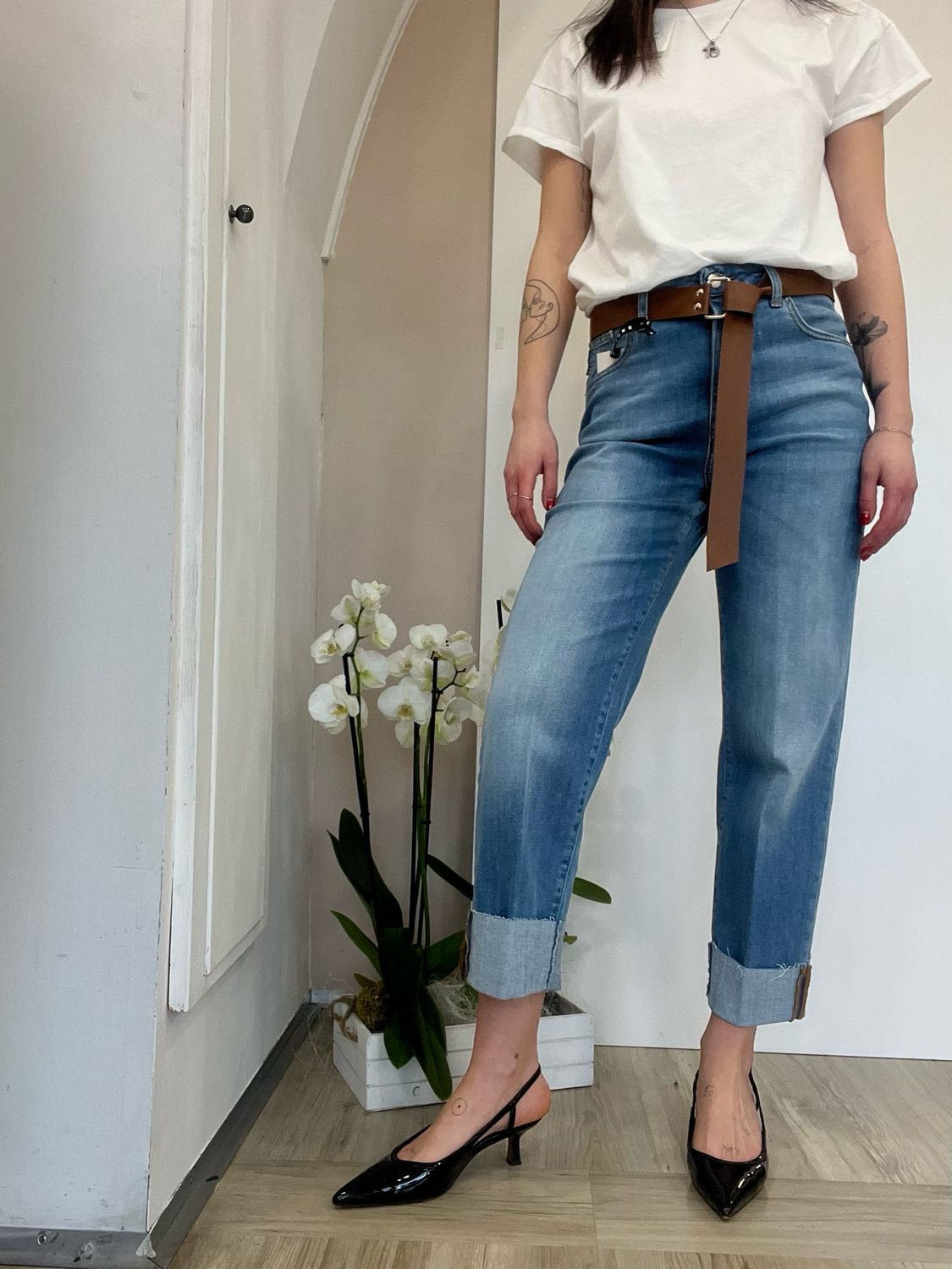 Jeans straight c/rovescia