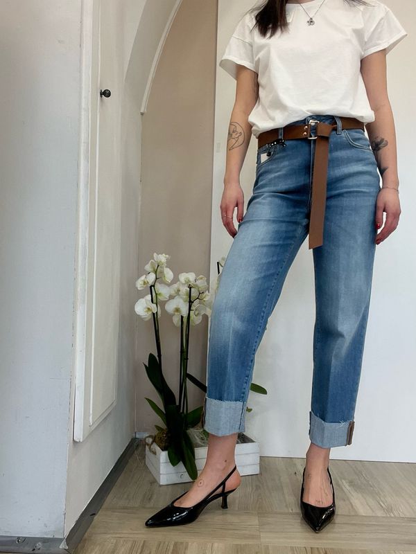 Jeans straight c/rovescia