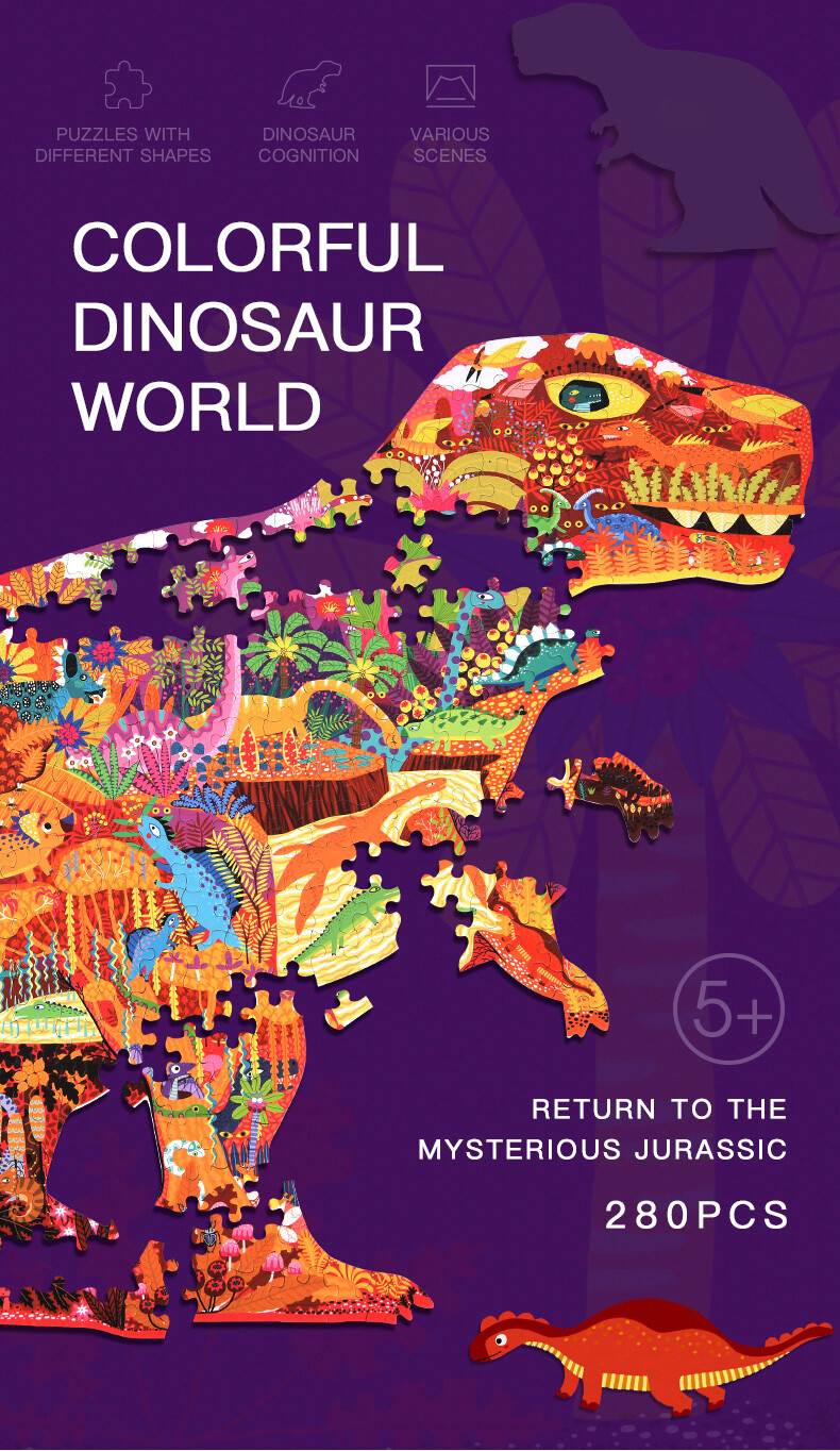 Dinosaurs Creative Jigsaw Puzzle Kids Toy 280 Pieces