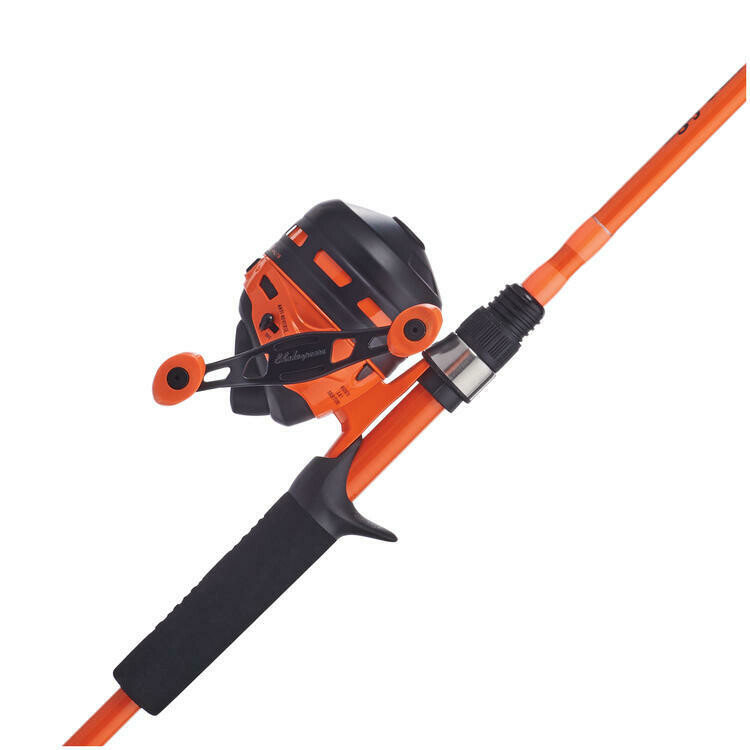 UGLY STICK ENSEMBLE  CANNE ET MOULINET A BOUTON POUSSOIR 6&#39;-0&quot; MEDIUM HI-LITE ORANGE
