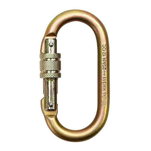 PORTABLE WINCH MOUSQUETON BLOQUANT EN ACIER 25KN