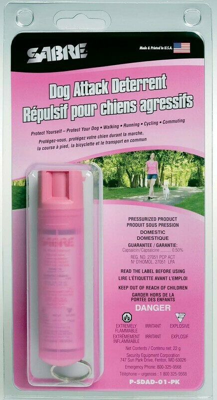 SABRE RÉPULSIF POUR CHIENS AGRESSIFS (ROSE) 22G