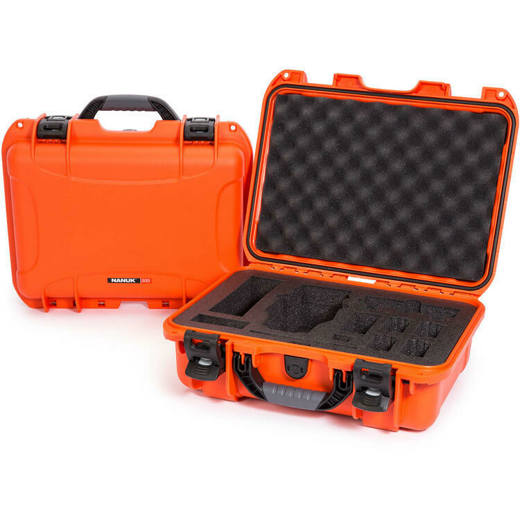 NANUK COFFRE ORANGE IMPERMEABLE  16,7 × 13,4 × 6,8  EN FOAM