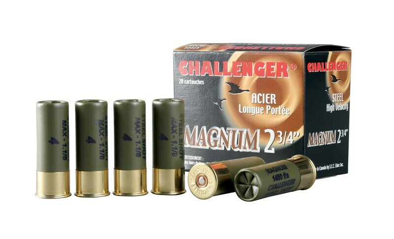 CHALLENGER CARTOUCHE 12GA 3 SUPER MAG 3&#39; 1 1/4oz #4 PQT20