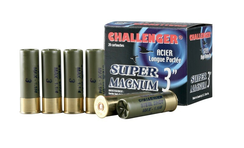 CHALLENGER STEEL ACIER 12GA 2 3/4&#39;&#39; BB 1 1/8OZ X20