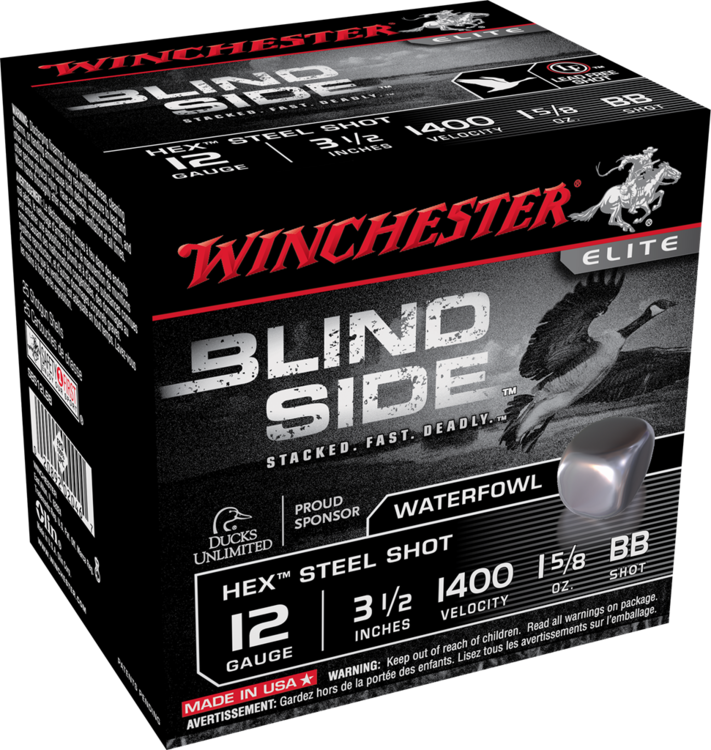 WINCHESTER BLIND SIDE HIGH VEL .12 1 5/8OZ BB3 1/2'' (25)