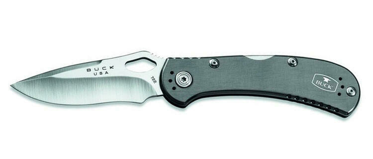 BUCK KNIVES COUTEAU SPITFIRE,ALLUMINIUM ANODIZED GREY