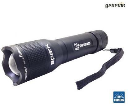 GENESIS LAMPE DE POCHE &#39;&#39;RHINO 1500&#39;&#39; LUMENS/3 MODES