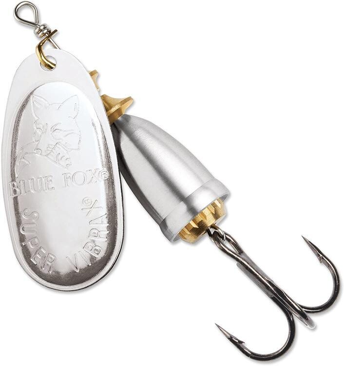 BLUE FOX VIBRAX  06  PLATED  5/8  SILVER / SILVER