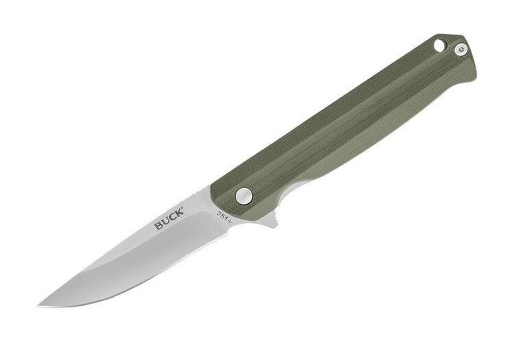 BUCK KNIVES COUTEAU LANGFORD G10 VERT 3 3/8&#39;&#39;