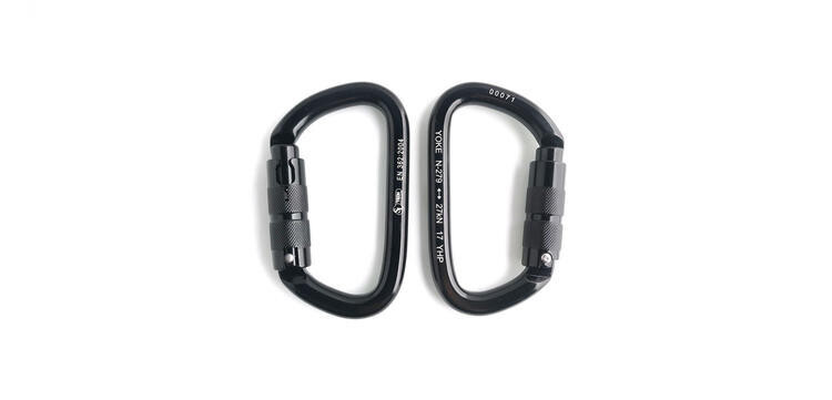 MOUSQUETON-NIA EN ALUMINIUM 3 ACTION 27KN  NOIR