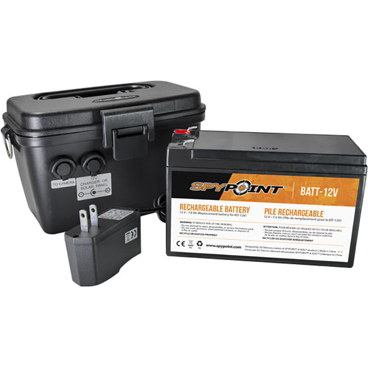 SPYPOINT ENSEMBLE DE PILE 12V, CHARGEUR ET BOITIER