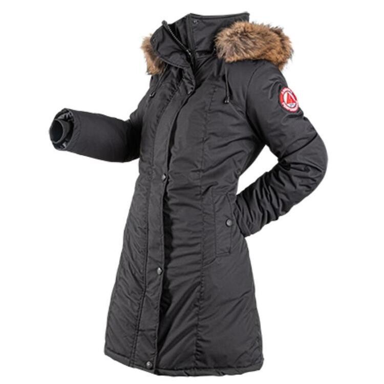 ANGORA MANTEAU LONG NOIR FEMME (S)