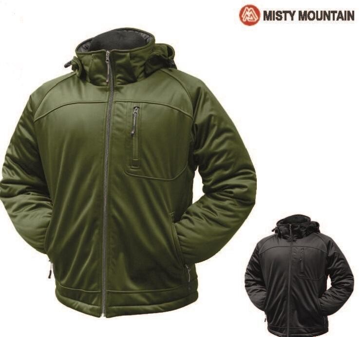 WORLD FAMOUS MANTEAU QUEST(SOFTSHELL) MISTY MOUNTAIN  2XLARGE ARMY