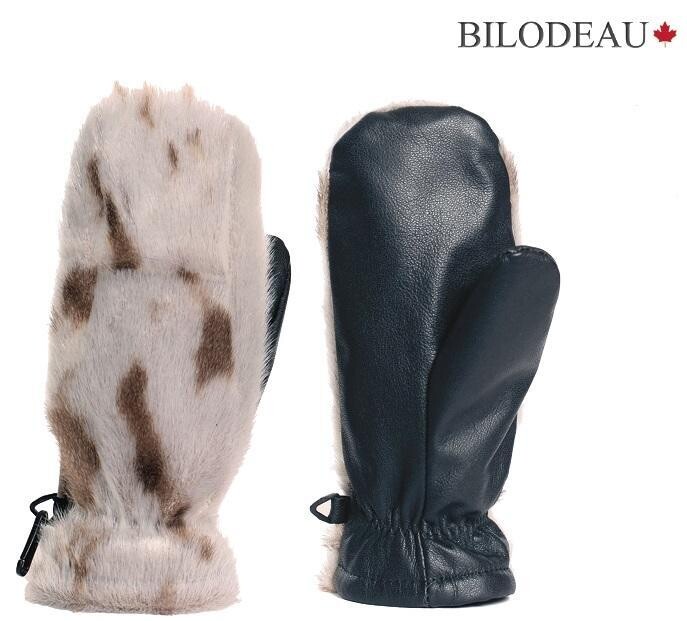 BILODEAU MITAINE DE VILLE LOUP MARIN NATUREL PATCHWORK UNISEXE (XL)