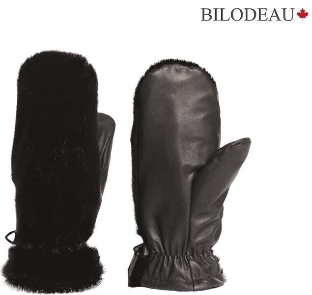 BILODEAU MITAINE DE VILLE LOUP MARIN NOIR PATCHWORK UNISEXE (XS)