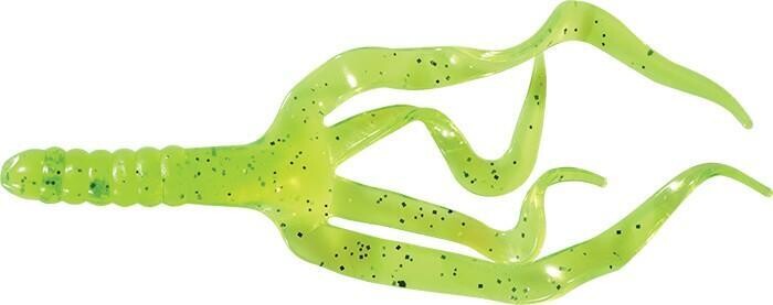 MISTER TWISTER SPLIT DOUBLE TAIL CHARTREUSE FLAKE 4''