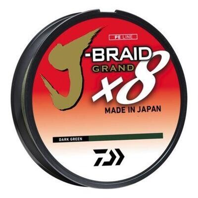 DAIWA J-BRAID GRANDX8 FIL TRESSÉ 15LB/150YD (GRAY-LIGHT)
