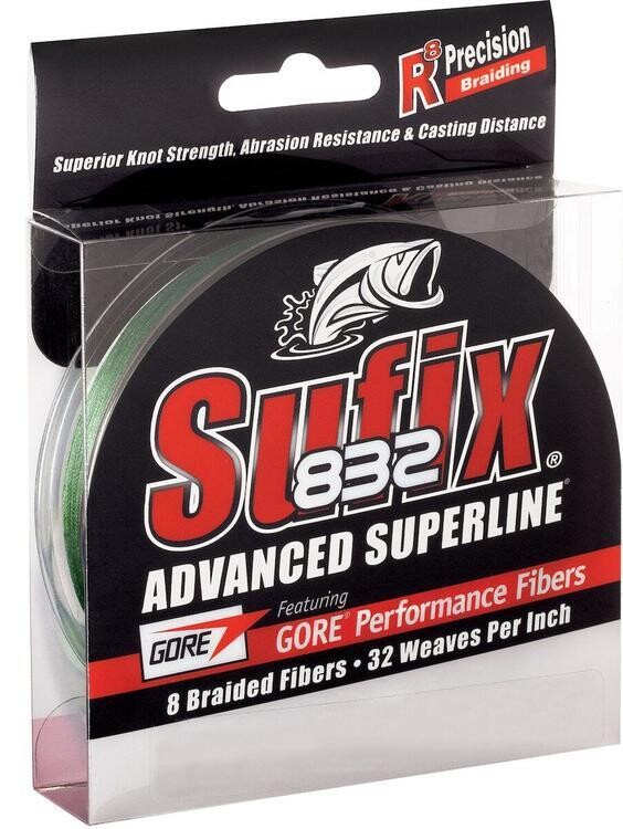 SUFIX 832 ADVANCED SUPERLINE 20 LB LOW-VIS VERT 150 YDS