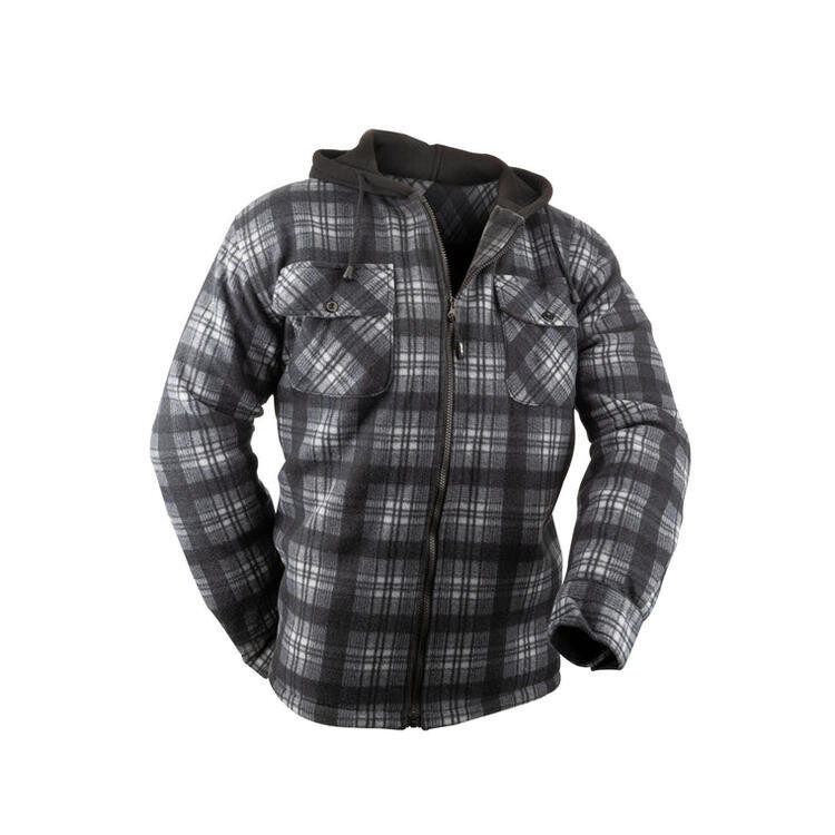 GKS CHEMISE POLAR AVEC CAPUCHON GRIS/NOIRE (S)