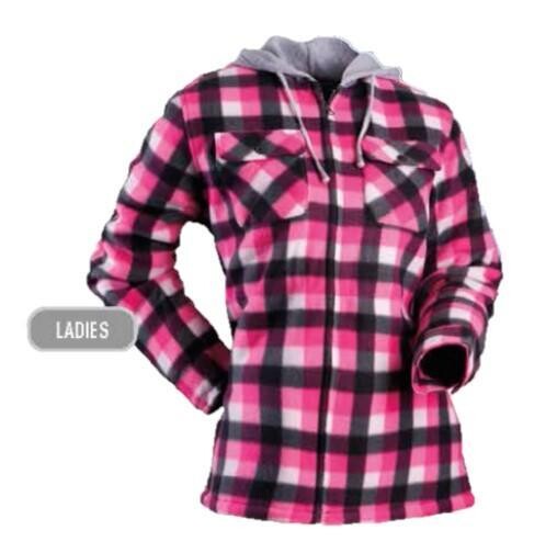 GKS CHEMISE POLAR AVEC CAPUCHON ROSE FEMME (XS)