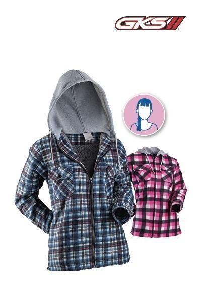 GKS CHEMISE POLAR AVEC CAPUCHON BLEU FEMME (L)
