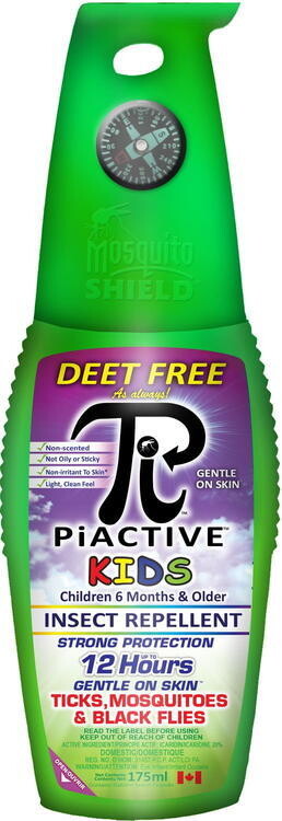 PiACTIVE INSECTIFUGE CONTRE LES INSECTES (ENFANTS) 12 HRES 175ML