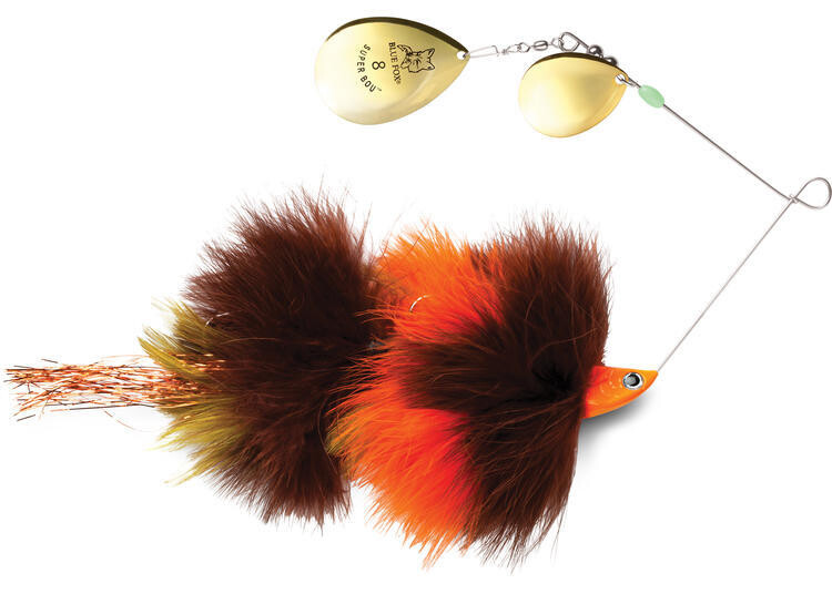 BLUE FOX SUPER BOU SPINNERBAIT 8 BROWN ORANGE