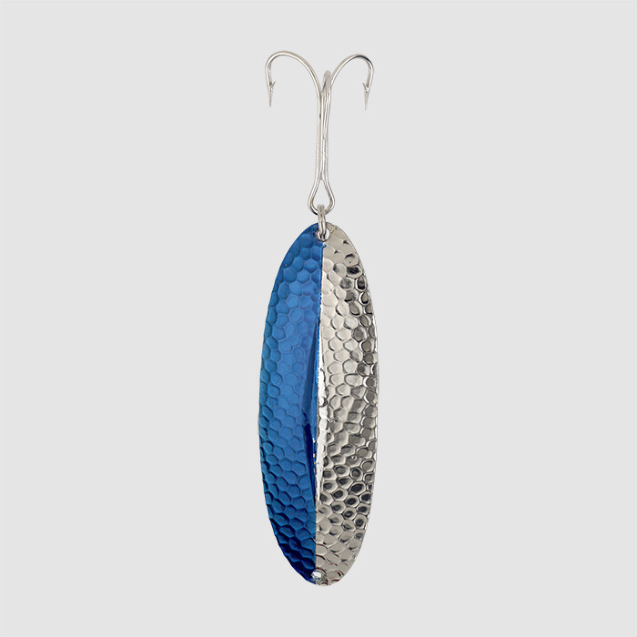 LUCKY STRIKE CANOE WOBBLER 6.5&#39;&#39;NICKEL BLUE