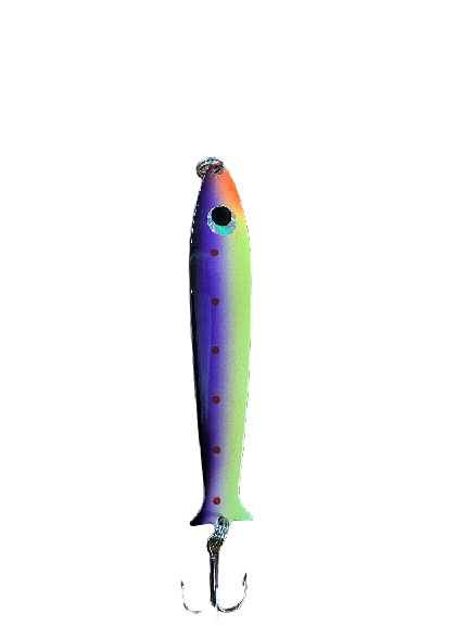 Bruno Morency Cuillère Fish Flasher 120 4&#39;&#39; DAISY PURPLE CHARTREUSE