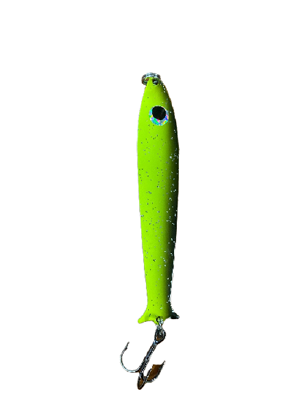 Bruno Morency Cuillère Fish Flasher 120 4&#39;&#39; CHARTREUSE-BLACK-GLITTER