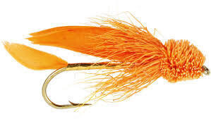 MOUCHE NEPTUNE STREAMER ALL ORANGE MUDDLER #8
