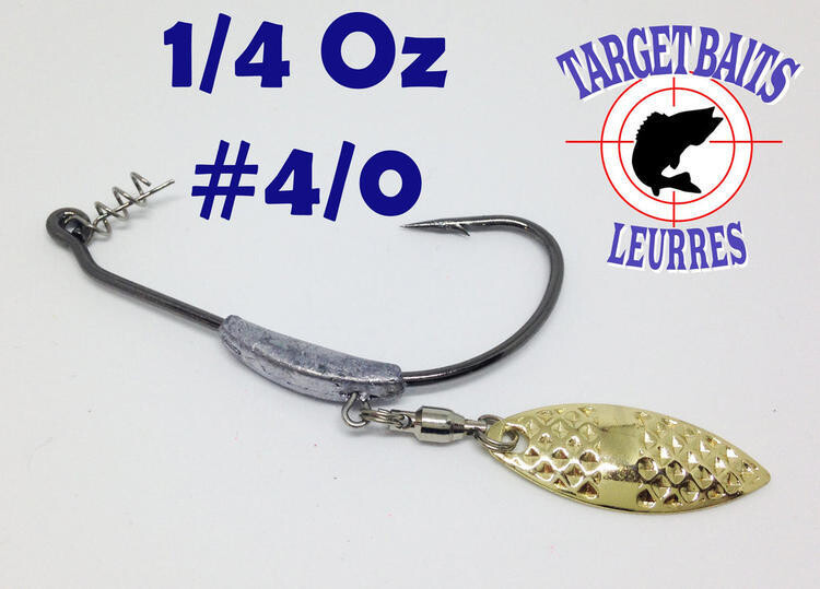 TARGET BAITS ANTI-HERBE BLADE HOOK #4/0 1/4OZ (2)