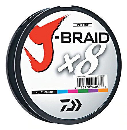 DAIWA J-BRAID X8 FIL TRESSÉ 30LB/330YD MULTI COLOR