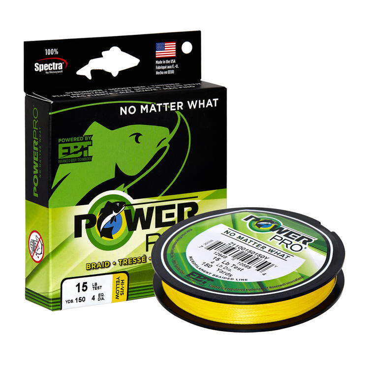 POWERPRO FIL TRESSÉ 15LBX150YD HI-VIS YELLOW