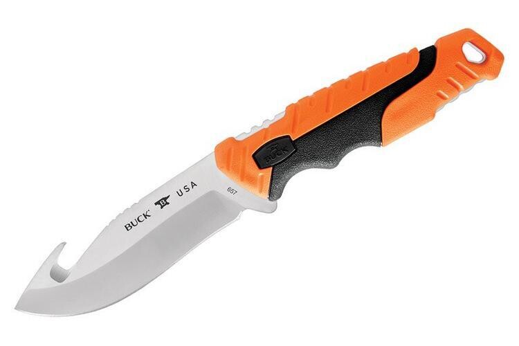 BUCK KNIVES COUTEAU PURSUIT PRO LG ORANGE LAME FIXE AVEC CROCHET, 657GRG-B